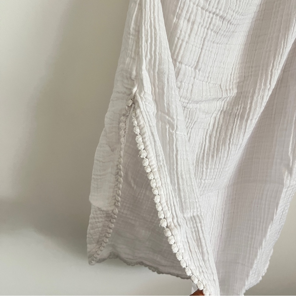 Abercrombie & Fitch One Shoulder White Beach Cover Up Size L/XL Summer Vacay - Picture 3 of 9